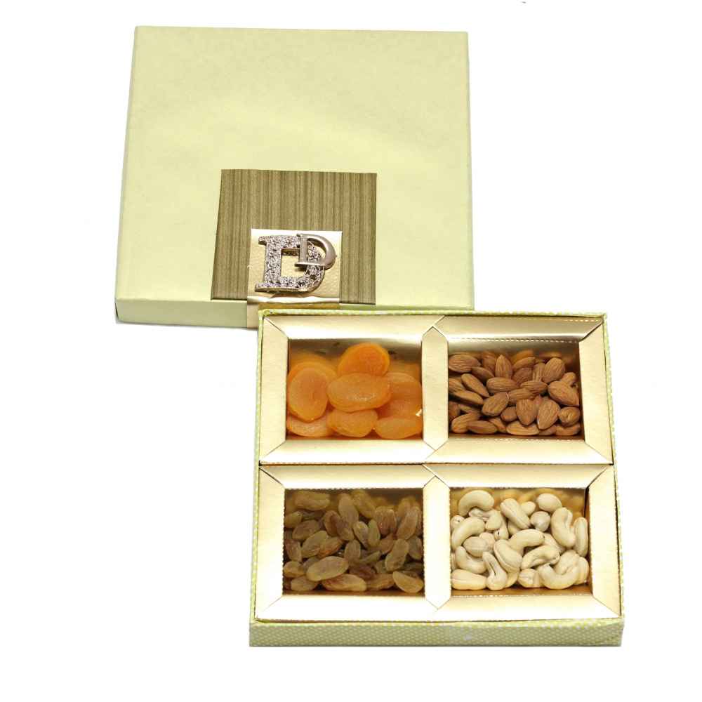 Dry Fruits Gift Box (Small Square) Lime Green
