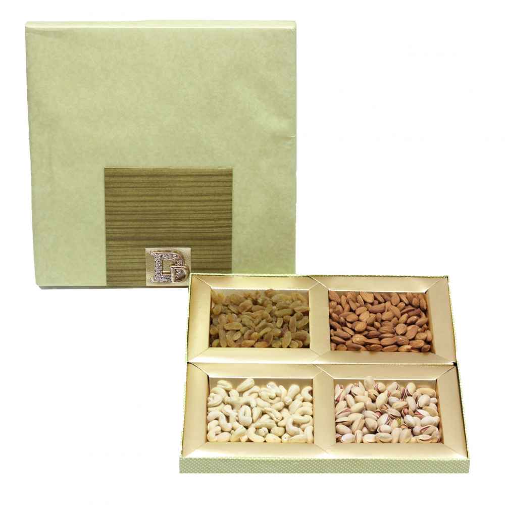 Dry Fruits Gift Box (Large Square) Lime Green