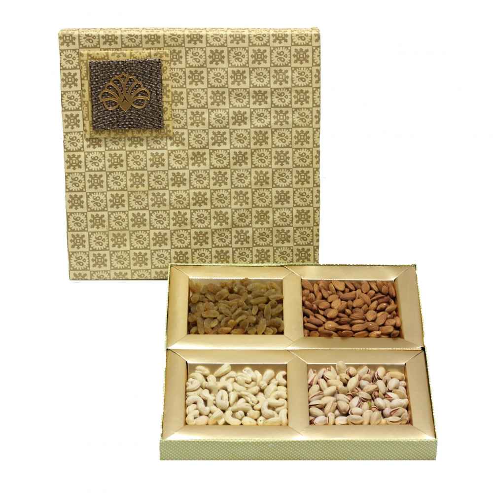 Dry Fruits Gift Box (Large Square) Sand