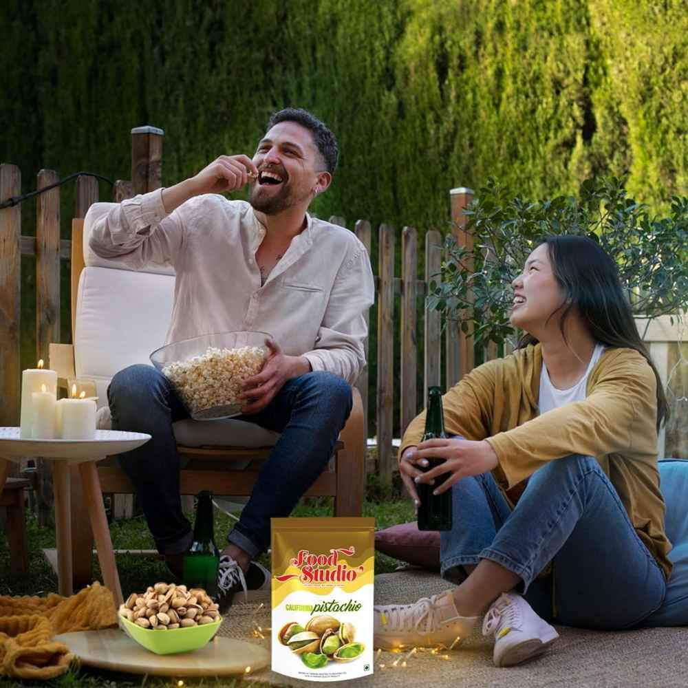 Food Studio Premium California Roasted & Salted Pistachios Yellow Pouch