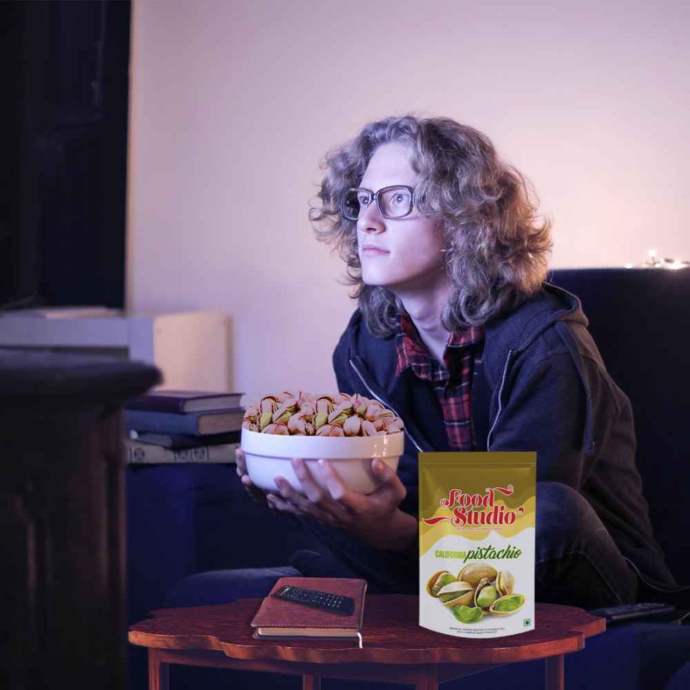 Food Studio Premium California Roasted & Salted Pistachios Yellow Pouch