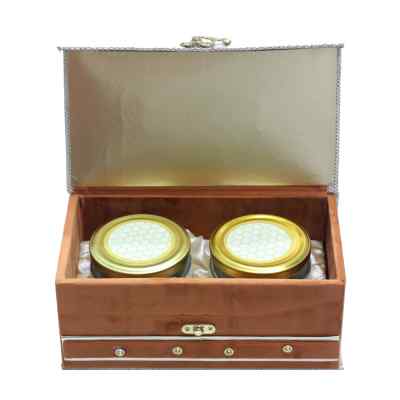 Dry Fruits Gift Box (Premium 2 Jar) Fawn Brown