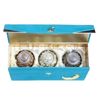 Dry Fruits Gift Box (Premium 3 Jar) Teal