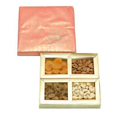Dry Fruits Gift Box (Small Square) Salmon