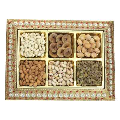 Dry Fruits Gift Box (Open Tray) Gold