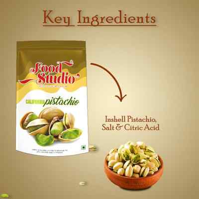 Food Studio Premium California Roasted & Salted Pistachios Yellow Pouch Food Studio Premium California Roasted & Salted Pistachios Yellow Pouch