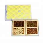 Dry Fruits Gift Box (Small Rectangular) Silver Yellow