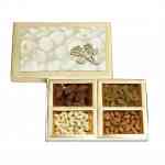 Dry Fruits Gift Box (Small Rectangular) White Gold