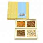 Dry Fruits Gift Box (Small Square) Mustard Blue