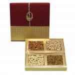 Dry Fruits Gift Box (Large Square) Maroon Gold